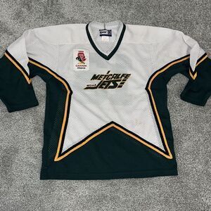 Sewn Metcalfe Jets Ontario Hockey Canada made youth jersey XL Dallas Stars 2009